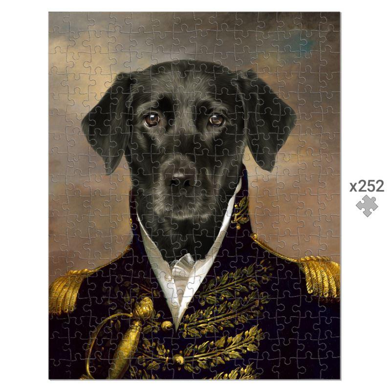 The General: Custom Pet Puzzle - Paw & Glory - #pet portraits# - #dog portraits# - #pet portraits uk#paw and glory, custom pet portrait Puzzle,regal animal portraits, personalised dog and owner print, pet cartoon portraits uk, portrait of a dog, etsy cat portrait