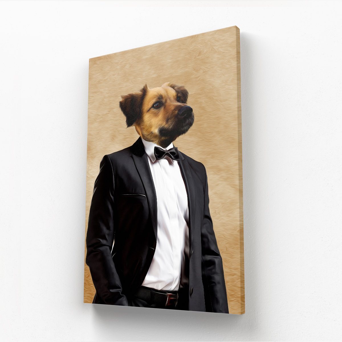 The Gentleman: Custom Pet Canvas - Paw & Glory - #pet portraits# - #dog portraits# - #pet portraits uk#paw and glory, pet portraits canvas,personalized dog canvas, canvas of my dog, personalized dog canvas print, custom canvas dog prints, custom pet canvas portraits