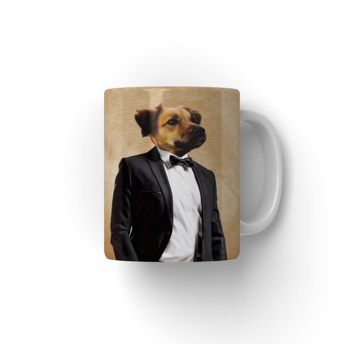 The Gentleman: Custom Pet Mug - Paw & Glory - #pet portraits# - #dog portraits# - #pet portraits uk#pawandglory, pet art Mug,dog mug personalized, mug with dogs face on it, dog on coffee mug, dog coffee mug custom, mug with my photo
