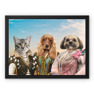 The Girlfriends: Custom 3 Pet Canvas - Paw & Glory - #pet portraits# - #dog portraits# - #pet portraits uk#paw and glory, custom pet portrait canvas,dog canvas personalized, dog canvas bag, canvas of your pet, pet canvas art, custom pet canvas portraits