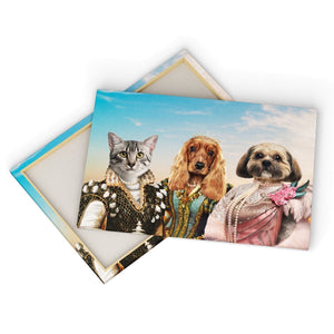 The Girlfriends: Custom 3 Pet Canvas - Paw & Glory - #pet portraits# - #dog portraits# - #pet portraits uk#paw & glory, pet portraits canvas,the pet on canvas, your pet on canvas, canvas dog painting, dog picture canvas, dog art canvas