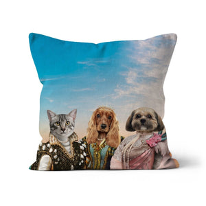 The Girlfriends: Custom 3 Pet Cushion - Paw & Glory - #pet portraits# - #dog portraits# - #pet portraits uk#paw and glory, custom pet portrait cushion,custom pillow of pet, print pet on pillow, dog on pillow, dog on pillow, custom cat pillows