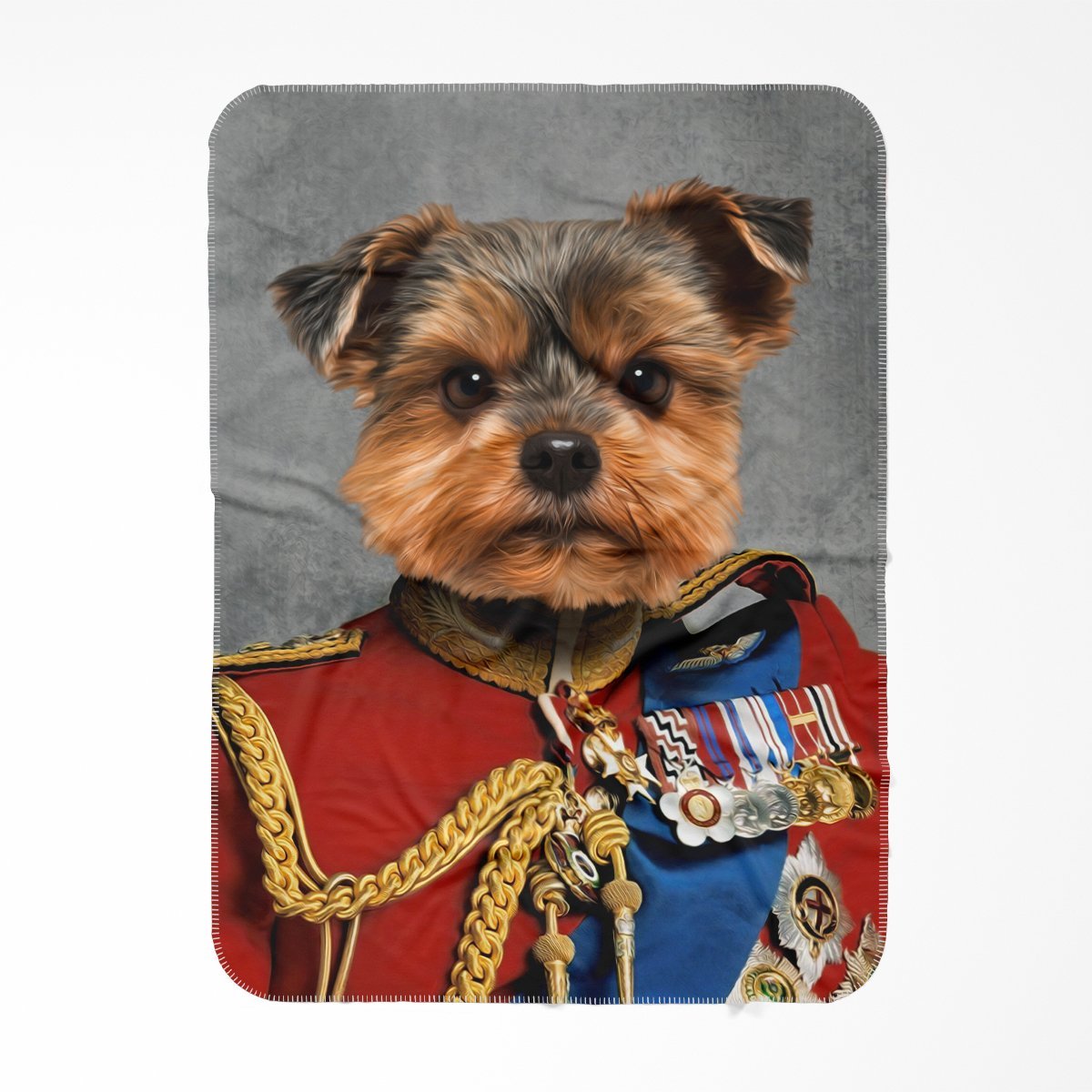 The Governor: Custom Pet Blanket - Paw & Glory - #pet portraits# - #dog portraits# - #pet portraits uk#Pawandglory, Pet art blanket,blankets with dogs on them, blanket with dog, pup blanket, pet personalized blanket, personalised photo dog blanket