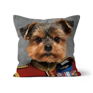 The Governor: Custom Pet Throw Pillow  - Paw & Glory - #pet portraits# - #dog portraits# - #pet portraits uk#paw and glory, pet portraits cushion,dog pillow custom, custom pet pillows, pup pillows, pillow with dogs face, dog pillow cases
