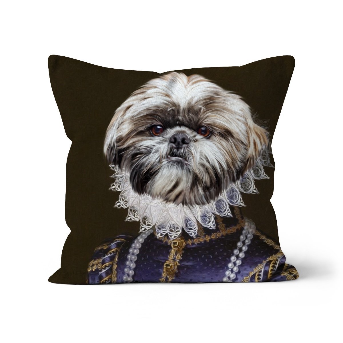 The Grand Duchess: Custom Pet Cushion - Paw & Glory - #pet portraits# - #dog portraits# - #pet portraits uk#paw & glory, custom pet portrait pillow,pillows of your dog, pillow with pet picture, print pet on pillow, pet face pillow, pup pillows