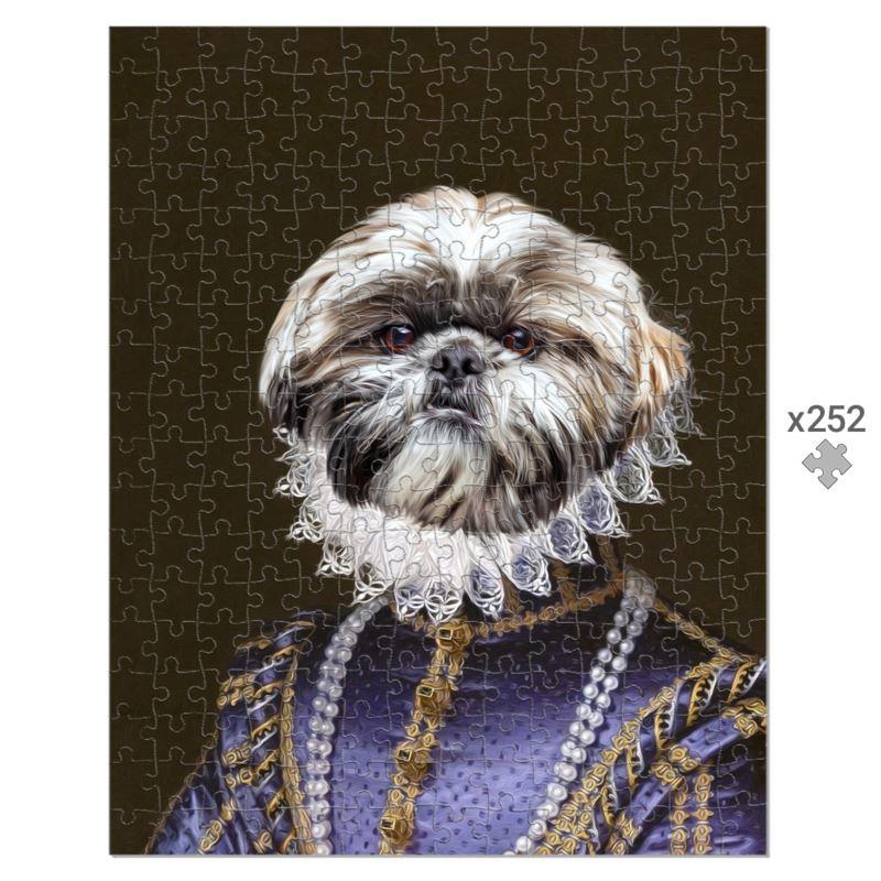 The Grand Duchess: Custom Pet Puzzle - Paw & Glory - #pet portraits# - #dog portraits# - #pet portraits uk#paw and glory, custom pet portrait Puzzle,drawings of your pet, dogs in uniform prints, cat royal portrait, drawings of your dog, royal cat paintings