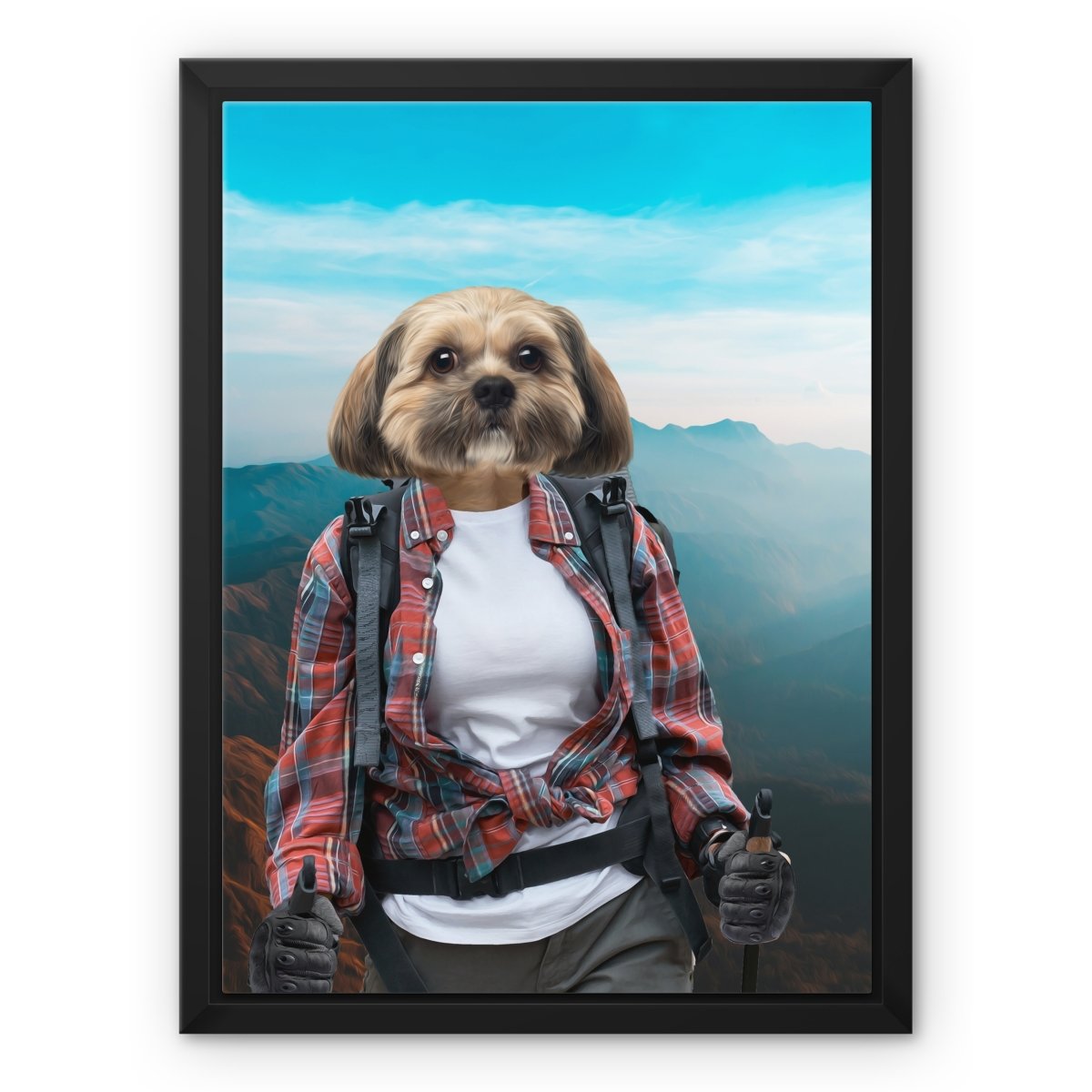 The Hiker: Custom Pet Canvas - Paw & Glory - #pet portraits# - #dog portraits# - #pet portraits uk#paw & glory, custom pet portrait canvas,pet art canvas, dog art canvas, custom pet canvas, pet photo canvas, pet on canvas
