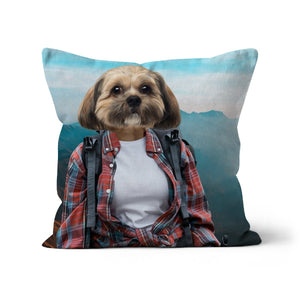 The Hiker: Custom Pet Cushion - Paw & Glory - #pet portraits# - #dog portraits# - #pet portraits uk#paw & glory, pet portraits pillow,pet custom pillow, pillows of your dog, custom pillow of pet, dog on pillow, dog photo on pillow