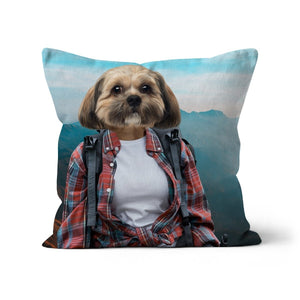 The Hiker: Custom Pet Cushion - Paw & Glory - #pet portraits# - #dog portraits# - #pet portraits uk#paw and glory, pet portraits cushion,dog on pillow, pet print pillow, print pet on pillow, custom cat pillows, pet face pillow