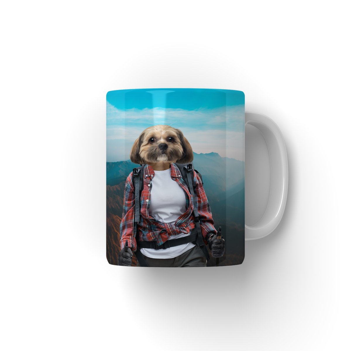 The Hiker: Custom Pet Mug - Paw & Glory - #pet portraits# - #dog portraits# - #pet portraits uk#pawandglory, pet art Mug,custom cat mug, cute dog mugs, dog and cat mugs, etsy dog mugs, christmas dog mug