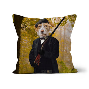 The Hunter: Custom Pet Cushion - Paw & Glory - #pet portraits# - #dog portraits# - #pet portraits uk#pawandglory, pet art pillow,pillow personalized, pillow custom, personalised pet pillows, pet pillow, personalised dog pillows
