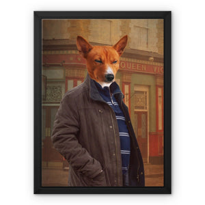 The Ian Beale (Eastenders Inspired): Custom Pet Canvas - Paw & Glory - #pet portraits# - #dog portraits# - #pet portraits uk#pawandglory, pet art canvas,personalized dog and owner canvas uk, dog canvas, pet photo to canvas, custom pet art canvas, canvas dog carrier