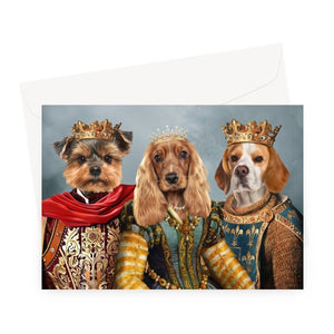 The Imperial 3: Custom Pet Greeting Card - Paw & Glory - pawandglory, painting of your dog, dog portrait painting, drawing dog portraits, dog portraits singapore, pet portraits leeds, dog portrait background colors, pet portraits