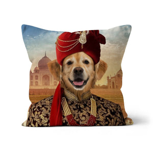 The Indian Raja: Custom Pet Cushion - Paw & Glory - #pet portraits# - #dog portraits# - #pet portraits uk#paw and glory, pet portraits cushion,dog shaped pillows, dog on pillow, personalised pet pillows, custom cat pillows, print pet on pillow