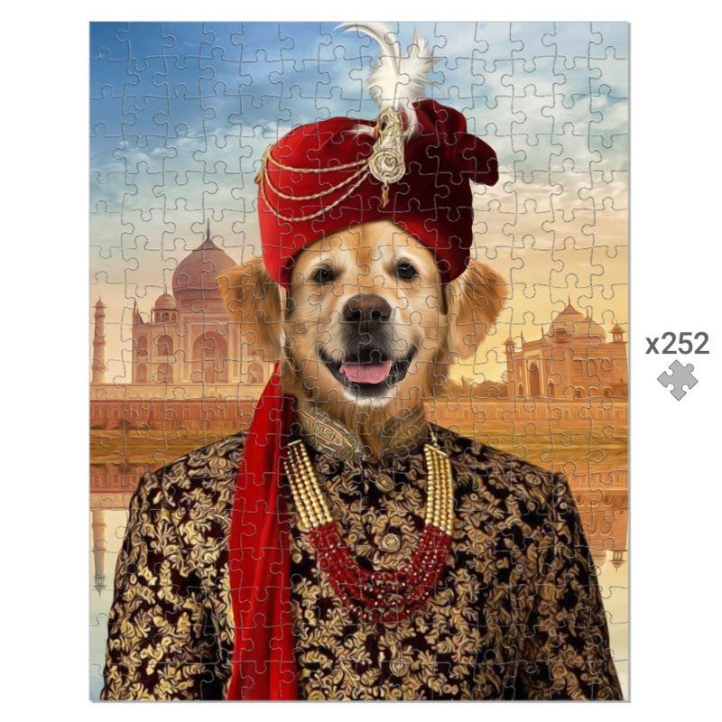 The Indian Raja: Custom Pet Puzzle - Paw & Glory - #pet portraits# - #dog portraits# - #pet portraits uk#paw and glory, pet portraits Puzzle,pet in uniform portrait uk, pet peaky blinders, dog renaissance portrait, pet general portraits, pet portraits general