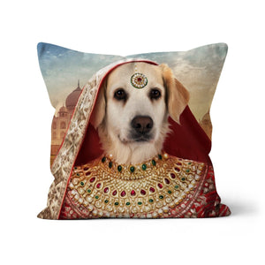 The Indian Rani: Custom Pet Cushion - Paw & Glory - #pet portraits# - #dog portraits# - #pet portraits uk#paw and glory, custom pet portrait cushion,pet face pillow, custom cat pillows, pet pillow, custom pillow of pet, personalised cat pillow