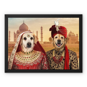 The Indian Royals: Custom 2 Pet Canvas - Paw & Glory - #pet portraits# - #dog portraits# - #pet portraits uk#paw and glory, pet portraits canvas,pet canvas uk, canvas dog painting, pet custom canvas, pet canvas portraits, pet on a canvas
