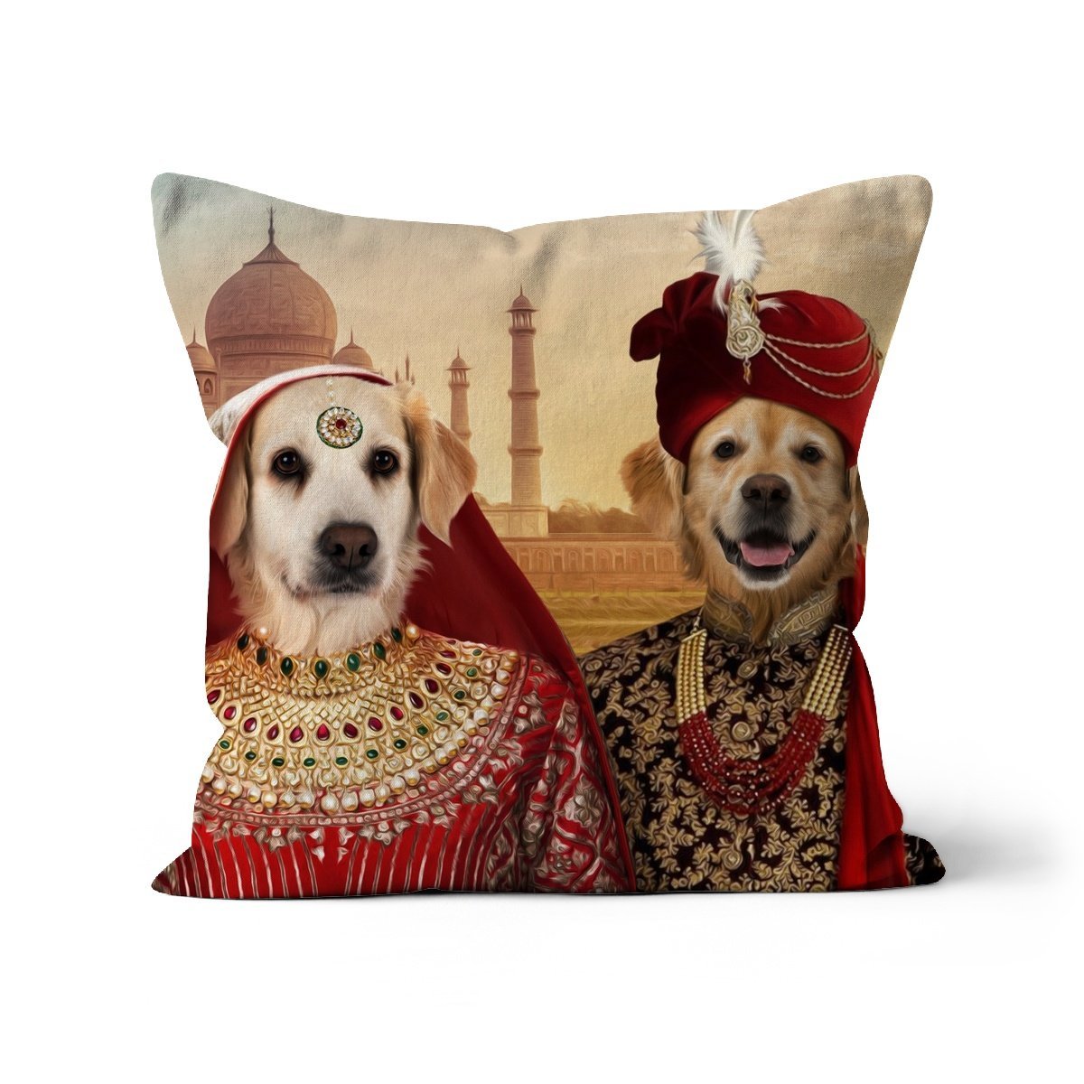 The Indian Royals: Custom Pet Cushion - Paw & Glory - #pet portraits# - #dog portraits# - #pet portraits uk#paw and glory, pet portraits cushion,pillow personalized, pet pillow, pillow custom, personalised dog pillows, personalised pet pillows