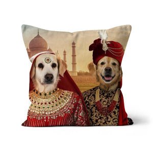 The Indian Royals: Custom Pet Cushion - Paw & Glory - #pet portraits# - #dog portraits# - #pet portraits uk#pawandglory, pet art pillow,dog pillow custom, custom pet pillows, pup pillows, pillow with dogs face, dog pillow cases
