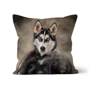The Iron King (GOT Inspired): Custom Pet Throw Pillow - Paw & Glory - #pet portraits# - #dog portraits# - #pet portraits uk#paw and glory, custom pet portrait cushion,dog pillows personalized, pet face pillows, dog photo on pillow, custom cat pillows, pillow with pet picture