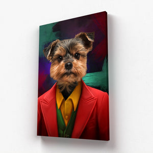 The Joker: Custom Pet Canvas - Paw & Glory - #pet portraits# - #dog portraits# - #pet portraits uk#paw & glory, pet portraits canvas,dog canvas, personalized dog and owner canvas uk, pet canvas uk, canvas of my dog, dog canvas wall art