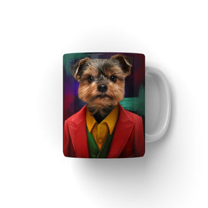 The Joker: Custom Pet Mug - Paw & Glory - #pet portraits# - #dog portraits# - #pet portraits uk#paw & glory, custom pet portrait Mug,buy personalised mugs, custom made mug, mug picture, coffee mug with pet picture, custom mug picture