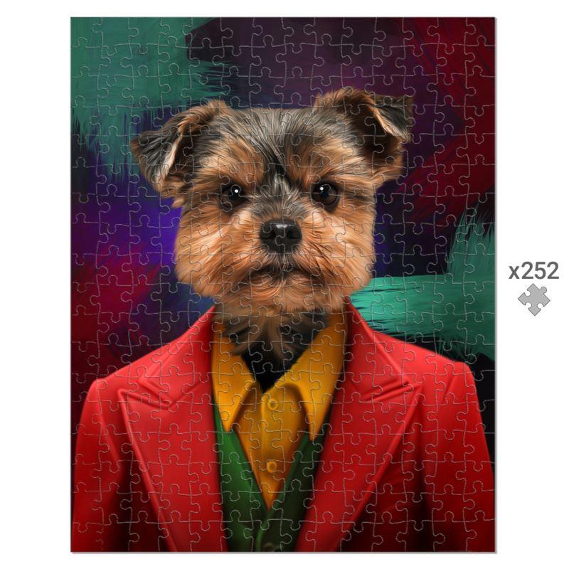 The Joker: Custom Pet Puzzle - Paw & Glory - #pet portraits# - #dog portraits# - #pet portraits uk#paw and glory, custom pet portrait Puzzle,2 pet portrait, pet portraits art, portrait with your pet, puzzle portrait, best custom pet portraits,