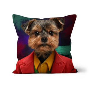 The Joker: Custom Pet Throw Pillow - Paw & Glory - #pet portraits# - #dog portraits# - #pet portraits uk#paw & glory, custom pet portrait pillow,pillows of your dog, pillow with pet picture, print pet on pillow, pet face pillow, pup pillows