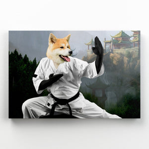 The Karate Master: Custom Pet Canvas - Paw & Glory - #pet portraits# - #dog portraits# - #pet portraits uk#pawandglory, pet art canvas,the pet canvas, personalized pet canvas, pet art canvas, pet photo canvas, my pet canvas blanket