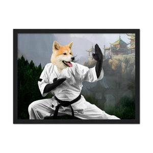 The Karate Master: Custom Pet Portrait - Paw & Glory, paw and glory, custom painting dog, pet paintings in costume, turner & walker, pet portraits from photos prices uk, dog paintings, personalised cat canvas, pet portrait