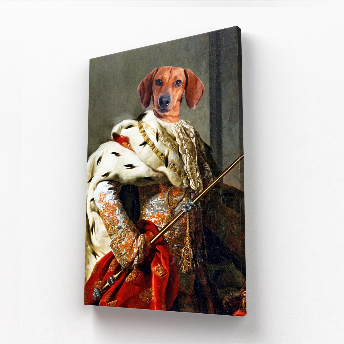 The King: Custom Pet Canvas - Paw & Glory - #pet portraits# - #dog portraits# - #pet portraits uk#paw & glory, custom pet portrait canvas,dog picture canvas, dog canvas wall art, the pet on canvas, pet art canvas, personalised cat canvas
