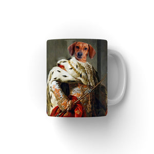 The King: Custom Pet Mug - Paw & Glory - #pet portraits# - #dog portraits# - #pet portraits uk#pawandglory, pet art Mug,dog face coffee mug, custom designed mugs, coffee mugs with dogs, customized mugs with names, christmas dog mug