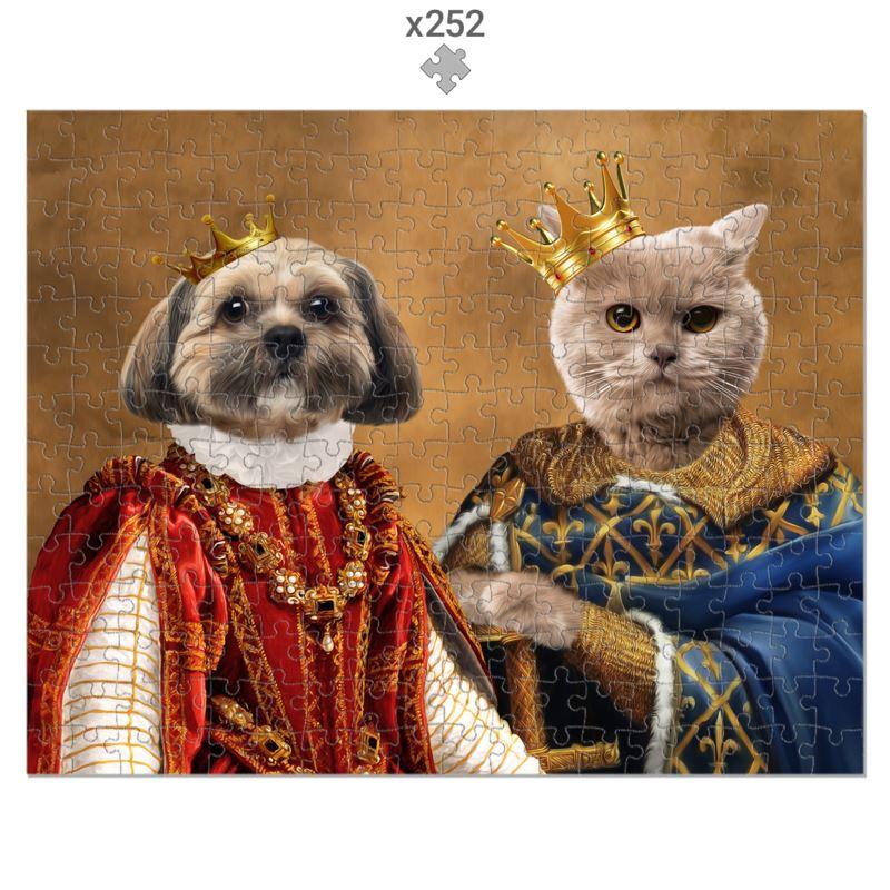 The King & Queen: Custom Pet Puzzle - Paw & Glory - #pet portraits# - #dog portraits# - #pet portraits uk#paw & glory, custom pet portrait Puzzle,paintings of pets from photos, custom dog painting, custom Puzzle painting, funny dog paintings, painting of your dog