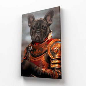 The Knight: Custom Pet Canvas - Paw & Glory - #pet portraits# - #dog portraits# - #pet portraits uk#paw and glory, pet portraits canvas,dog pictures on canvas, dog wall art canvas, pet photo canvas, personalized dog and owner canvas uk, the pet canvas