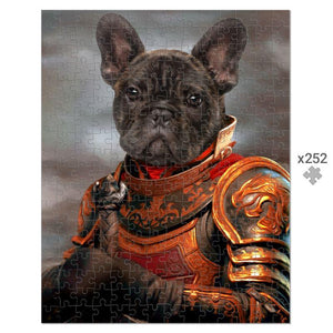 The Knight: Custom Pet Puzzle - Paw & Glory - #pet portraits# - #dog portraits# - #pet portraits uk#pawandglory, pet art Puzzle,pet portraits painted, custom dog paintings, pet photos on Puzzle, dog puzzle, portraits of dogs