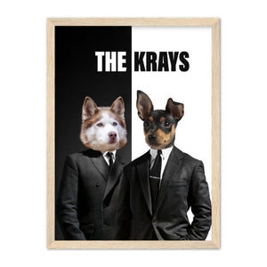 The Krays: Custom Pet Portrait - Paw & Glory, paw and glory, for pet portraits, painting of your dog, professional pet photos, best dog paintings, animal portrait pictures, hogwarts dog houses, pet portrait