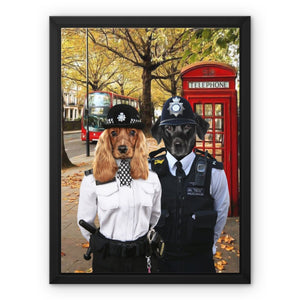 The Met Police Officers: Custom 2 Pet Canvas - Paw & Glory - #pet portraits# - #dog portraits# - #pet portraits uk#paw & glory, custom pet portrait canvas,custom pet art canvas, personalized dog canvas art, the pet on canvas reviews, pet on canvas, personalised pet canvas