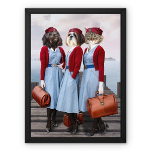 The Midwifes (Call The Midwife Inspired): Custom Pet Canvas - Paw & Glory - #pet portraits# - #dog portraits# - #pet portraits uk#pawandglory, pet art canvas,pet on a canvas, personalized pet canvas art, dog photo on canvas, pet canvas print, pet photo canvas