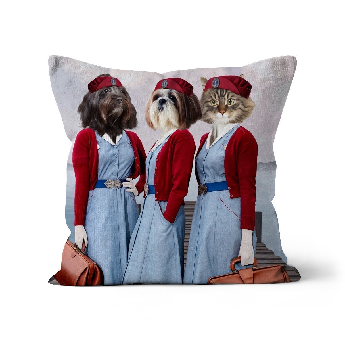 The Midwifes (Call The Midwife Inspired): Custom Pet Cushion - Paw & Glory - #pet portraits# - #dog portraits# - #pet portraits uk#paw & glory, pet portraits pillow,pillow personalized, pet face pillows, dog photo on pillow, pet custom pillow, pillows with dogs picture