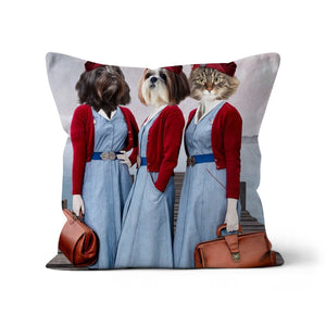 The Midwifes (Call The Midwife Inspired): Custom Pet Cushion - Paw & Glory - #pet portraits# - #dog portraits# - #pet portraits uk#pawandglory, pet art pillow,dog shaped pillows, dog on pillow, personalised pet pillows, custom cat pillows, print pet on pillow