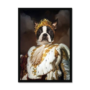 The Monarch: Custom Framed Pet Portrait - Paw & Glory, paw and glory, animal portrait pictures, aristocrat dog painting, custom dog painting, pet portraits near me, aristocrat dog painting, custom pet canvas, pet portrait