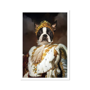 The Monarch: Custom Pet Poster - Paw & Glory - #pet portraits# - #dog portraits# - #pet portraits uk#Paw & Glory, paw and glory, in home pet photography, personalized pet and owner canvas, custom pet painting, painting pets, admiral pet portrait, aristocratic dog portraits, pet portraits