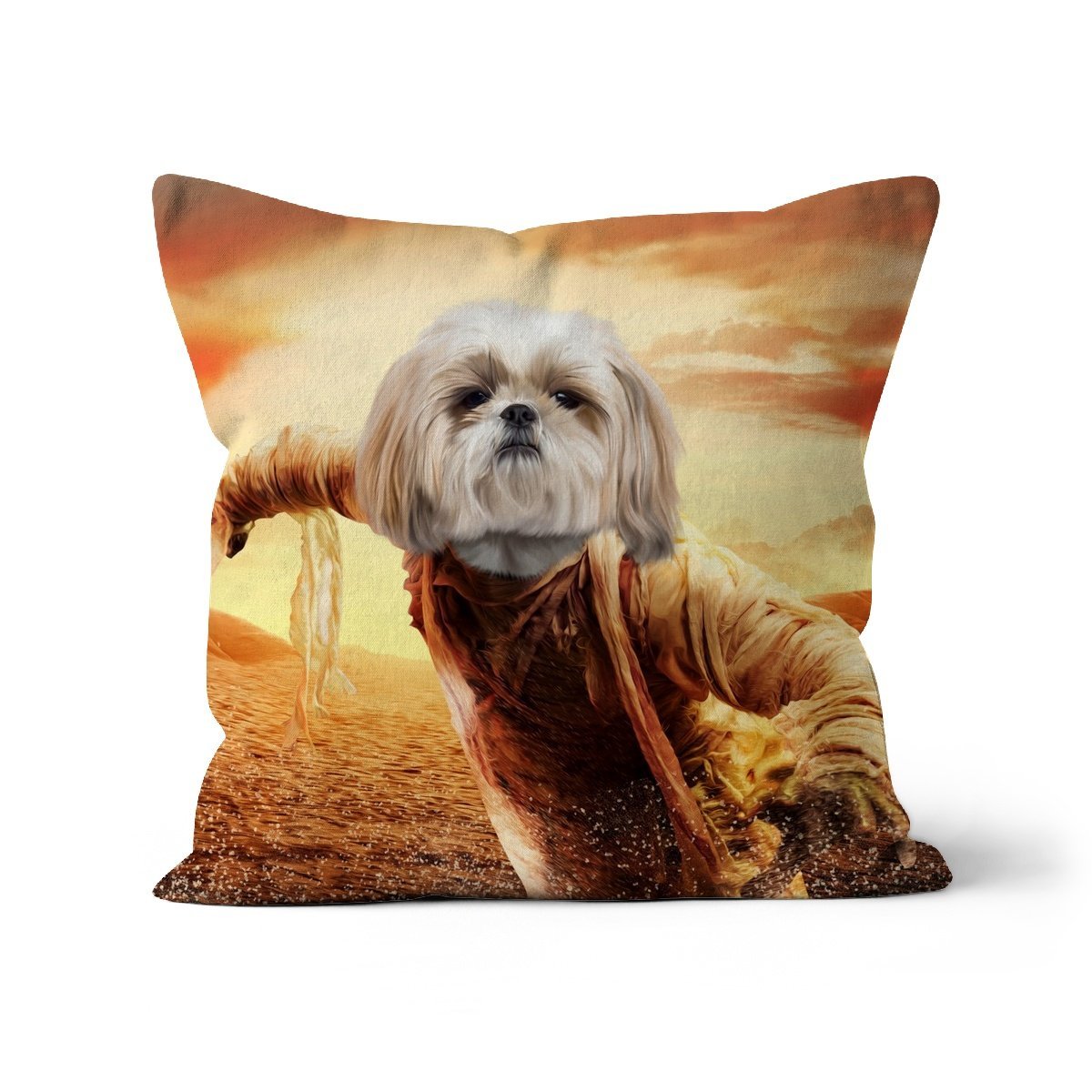 The Mummy: Custom Pet Cushion - Paw & Glory - #pet portraits# - #dog portraits# - #pet portraits uk#paw and glory, pet portraits cushion,pillow personalized, pet pillow, pillow custom, personalised dog pillows, personalised pet pillows