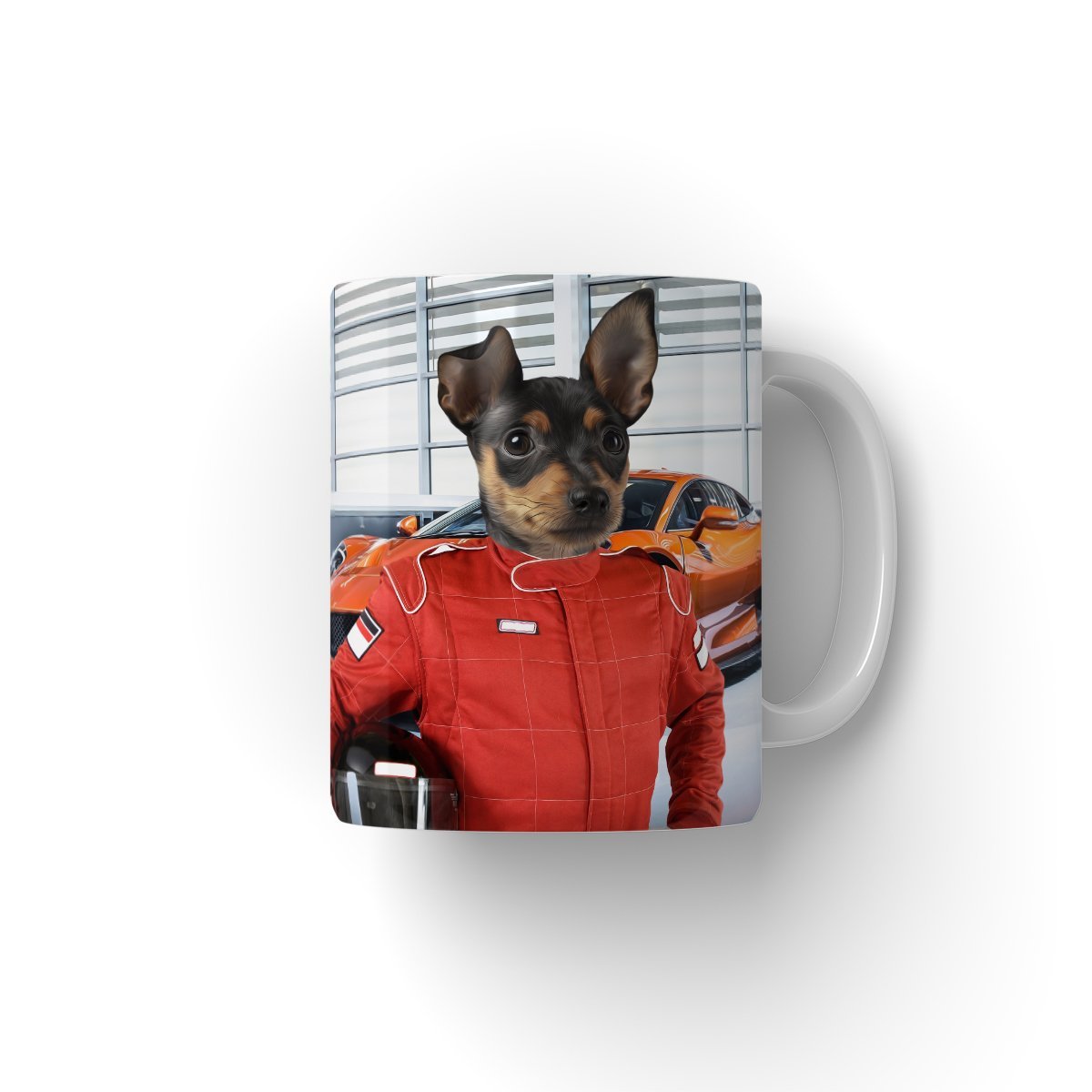The Nascar Racer: Custom Pet Mug - Paw & Glory - #pet portraits# - #dog portraits# - #pet portraits uk#pawandglory, pet art Mug,customized mugs with names, dog on mug, picture of mugs, custom pet portrait mug, custom dog mug