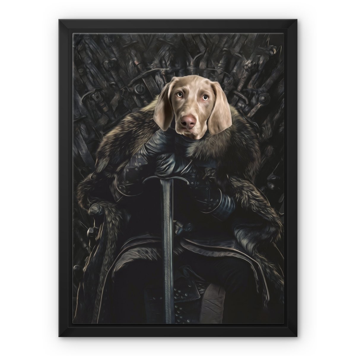 The Night King: Custom Pet Canvas - Paw & Glory - #pet portraits# - #dog portraits# - #pet portraits uk#paw & glory, pet portraits canvas,personalized dog and owner canvas uk, dog canvas, pet photo to canvas, custom pet art canvas, canvas dog carrier