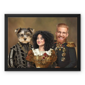 The Nobles: Custom Pet & Owner Canvas - Paw & Glory - #pet portraits# - #dog portraits# - #pet portraits uk#paw & glory, custom pet portrait canvas,pet art canvas, custom dog canvas, dog pictures on canvas, dog canvas print, personalized pet canvas
