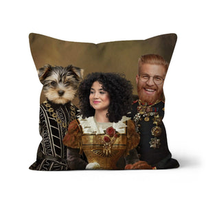 The Nobles: Custom Pet & Owner Throw Pillow - Paw & Glory - #pet portraits# - #dog portraits# - #pet portraits uk#paw & glory, custom pet portrait pillow,personalised dog pillows, dog photo on pillow, pillow with dogs face, dog pillow cases, pillow custom, pet custom pillow