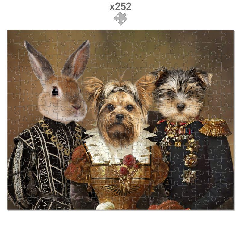 The Nobles: Custom Pet Puzzle - Paw & Glory - #pet portraits# - #dog portraits# - #pet portraits uk#paw & glory, custom pet portrait Puzzle,pet photo painting, pet canvas art, pet portrait gift, funny dog portraits uk, personalised dog puzzle