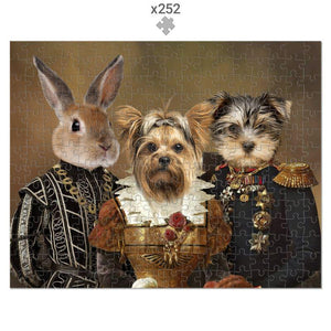 The Nobles: Custom Pet Puzzle - Paw & Glory - #pet portraits# - #dog portraits# - #pet portraits uk#paw & glory, custom pet portrait Puzzle,pet photo painting, pet canvas art, pet portrait gift, funny dog portraits uk, personalised dog puzzle
