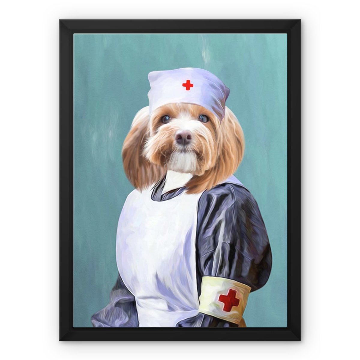 The Nurse: Custom Pet Canvas - Paw & Glory - #pet portraits# - #dog portraits# - #pet portraits uk#paw and glory, custom pet portrait canvas,dog canvas painting, dog canvas wall art, personalised dog canvas, dog canvas bag, canvas of pet